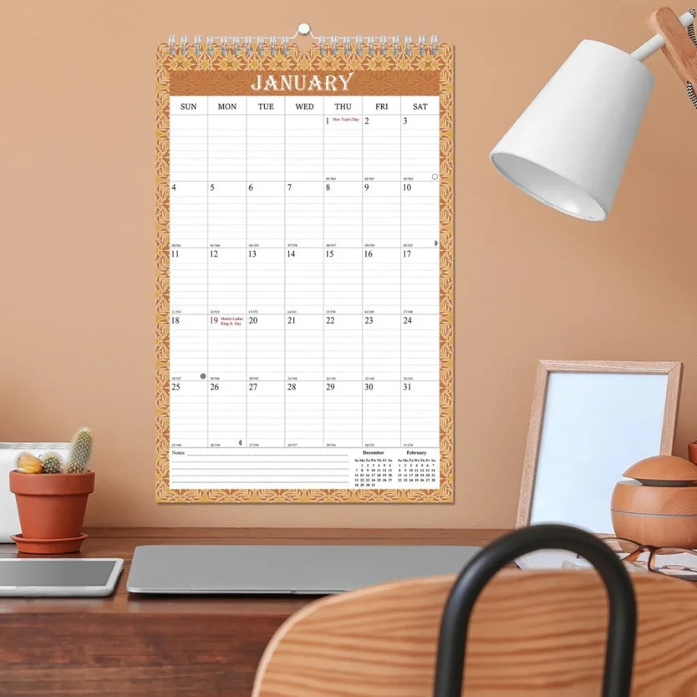 2026-2027 Wall Calendar Spiral-bound Twin-Wire Binding - 18 Months 11